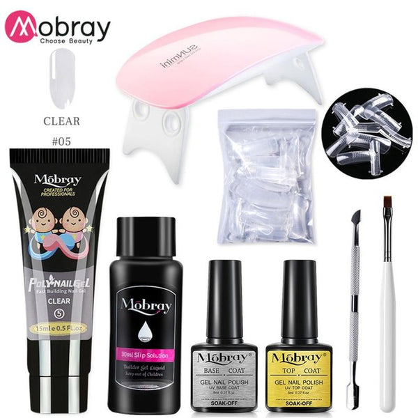 Kit Polygel completo + Cabine de secagem UV grátis (Inclui manual)