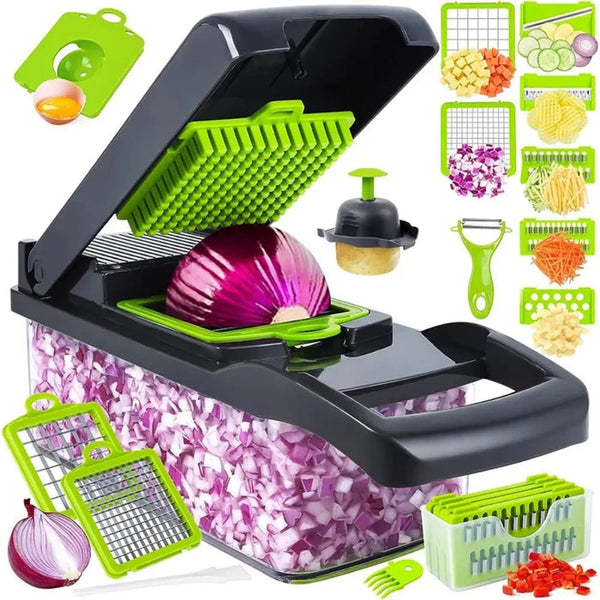 Picador de Legumes Multifuncional 12 em 1