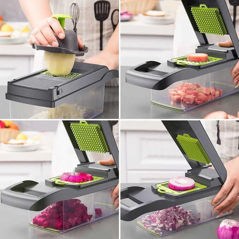 Picador de Legumes Multifuncional 12 em 1
