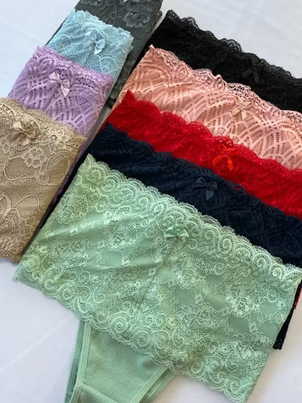 Kit 5 Calcinhas poliamida em renda